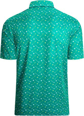 Alex Vando Mens Golf Shirt Moisture Wicking Quick-Dry Print Performance Polo Shirts for Men